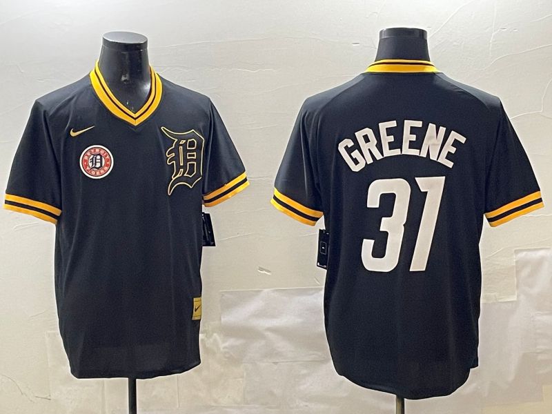 Men Detroit Tigers 31 Greene Black Gold Game 2025 Nike MLB Jersey style 6